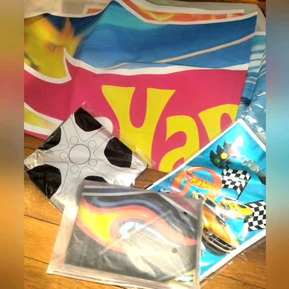 Mattel Other - Hot Wheels Birthday Party Banner Supplies Decorations Bundle